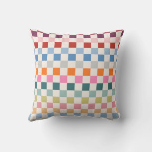 Coussin Vérifier le tableau de bord coloré À damiers Motif