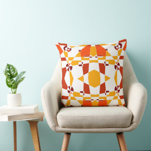 Coussin Vérifier l'oreiller orange face