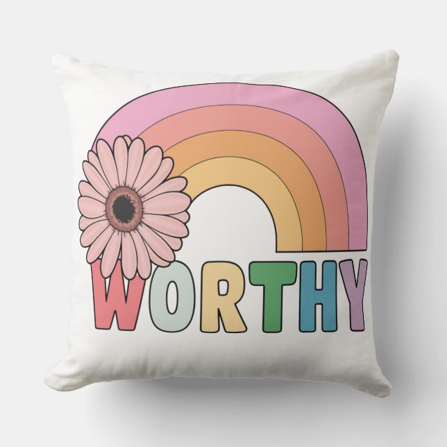 Coussin Véritable fleur arc en ciel (Recto)