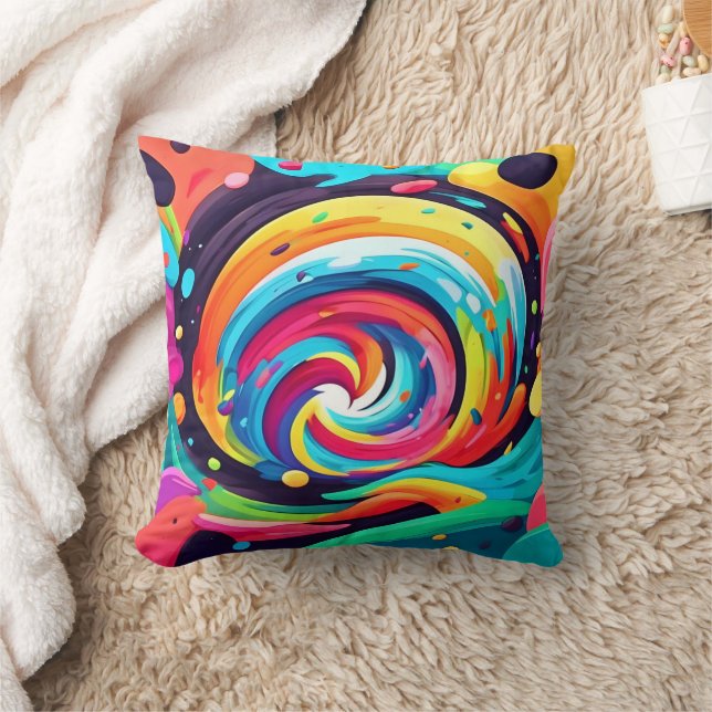 Coussin Véritable vague de couleurs Art Abstrait (Couverture)