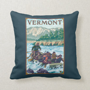 Coussin VermontRiver transportant la scène par radeau