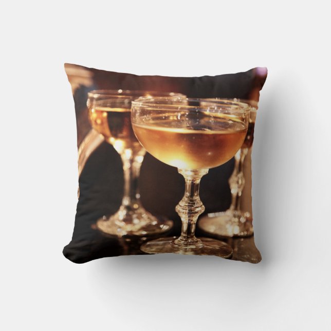Coussin verre à champagne toast doré (Recto)