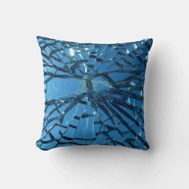 Coussin Verre bleu cassé (Recto)