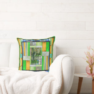 Coussin Verre coloré de Héron Bleu