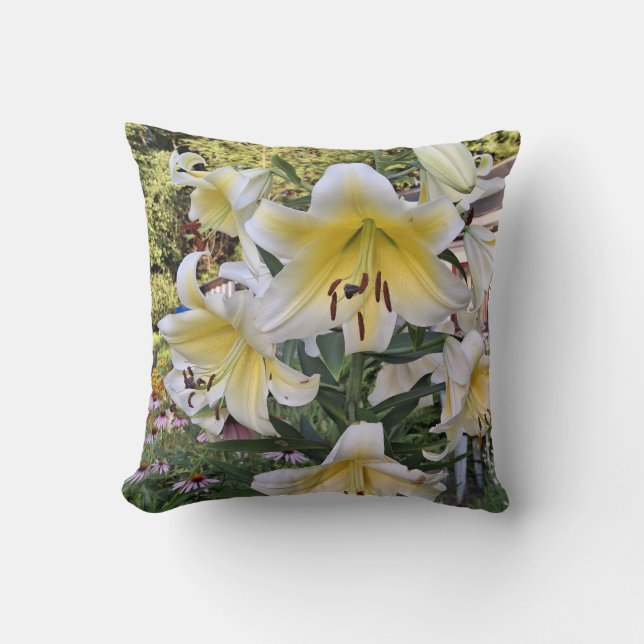 Coussin Verre de lis jaune (Recto)