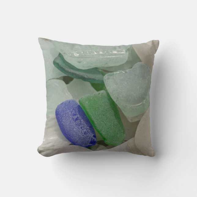 Coussin Verre de plage pâle (Recto)