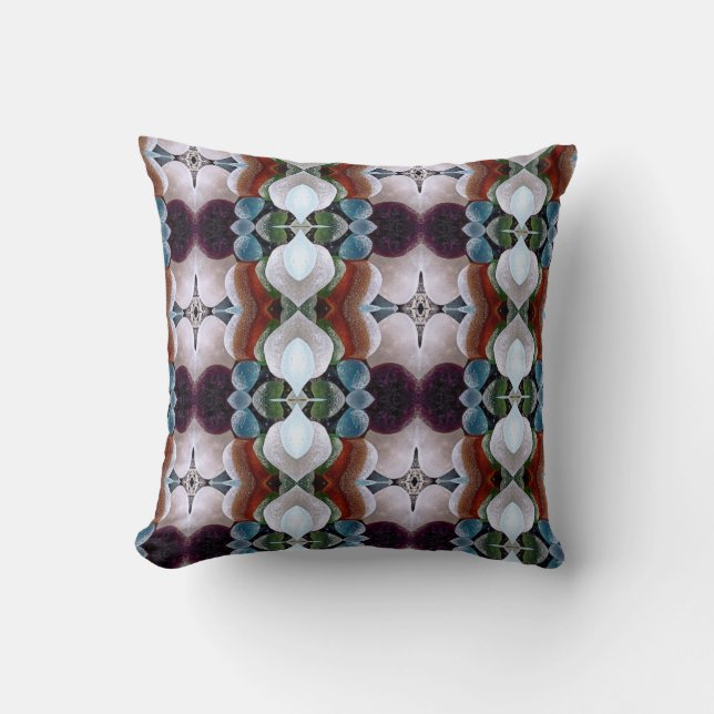 Coussin Verre marin abstrait de nombreuses couleurs (Recto)