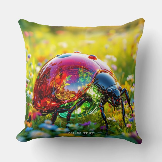 Coussin Verre poli Imaginaire fin Ladybug (Recto)