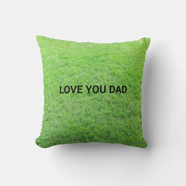Coussin Verre vert design papa's (Recto)
