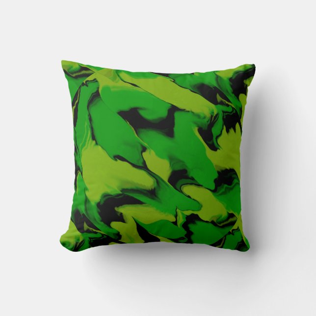Coussin Verre vert et noir (Recto)