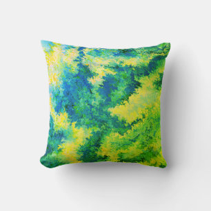 Coussin Verres acryliques, Bleu, Vert, Jaune, Cristaux /