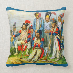 Coussin vers 1796 Les soldats de Napoléon