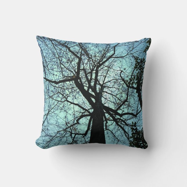 Coussin Vers le haut de l'arbre Abstrait (Recto)