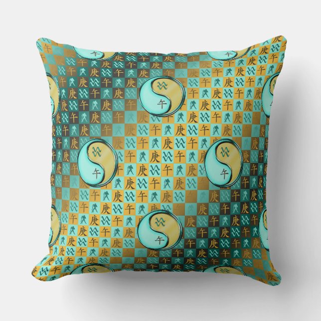 Coussin Verseau & Cheval de Métal (Recto)