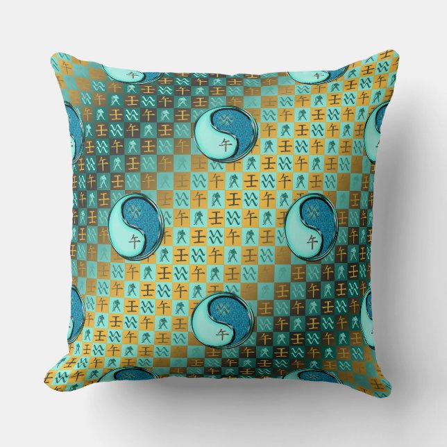 Coussin Verseau & Cheval d'eau (Recto)