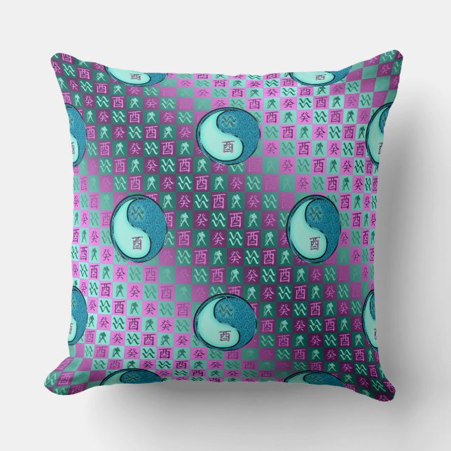 Coussin Verseau & Coq d'Eau (Recto)