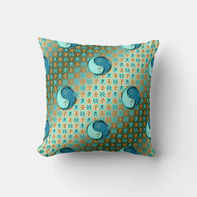 Coussin Verseau & Rat d'eau (Recto)