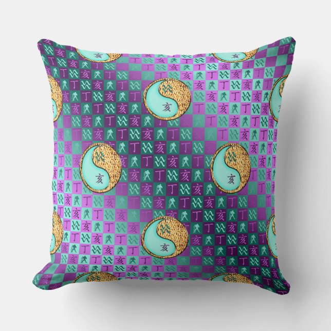 Coussin Verseau & Sanglier de Feu (Recto)