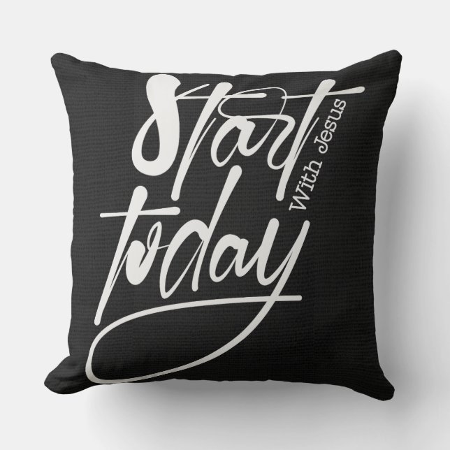 Coussin Verset biblique chrétienne inspirant (Recto)