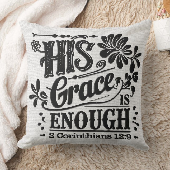 Coussin Verset biblique chrétienne inspirant (Couverture)