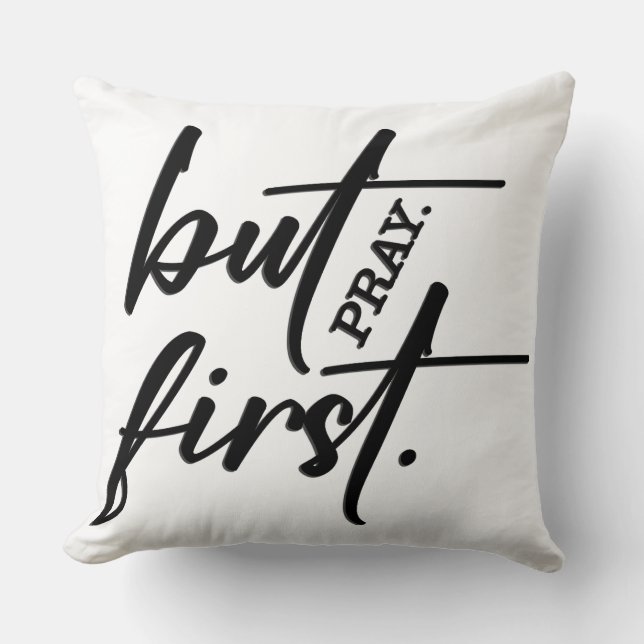 Coussin Verset biblique chrétienne inspirant (Recto)