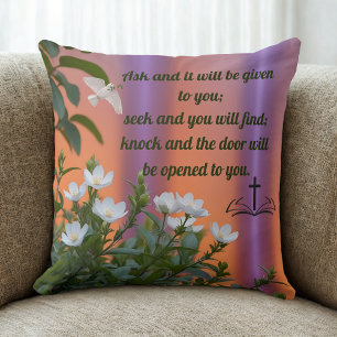 Coussin Verset biblique inspirant