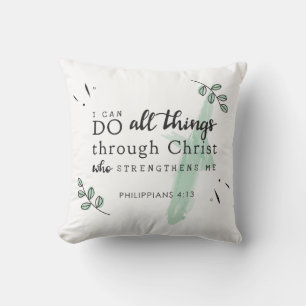 Coussin Verset biblique Philippiens 4:13