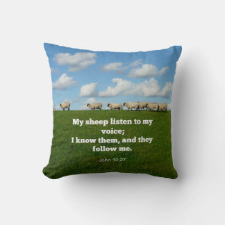 Coussin verset de la Bible, Jean 10:27,