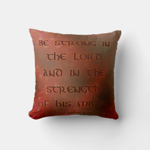Coussin Verset de la Bible Rouge et Or