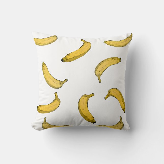 Coussin Version de croquis de motif Banana (Recto)