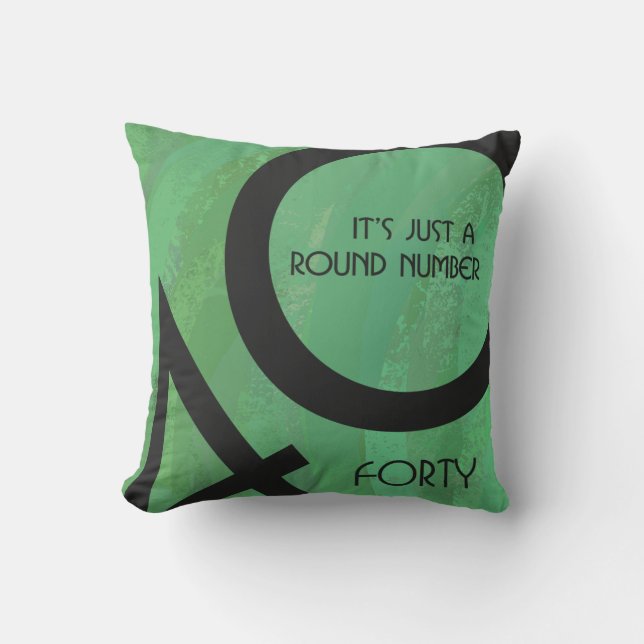 Coussin Vert 40 Décennie Anniversaire (Recto)