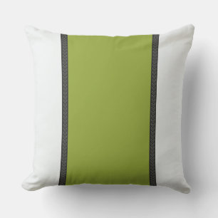 Coussin Vert, blanc et gris