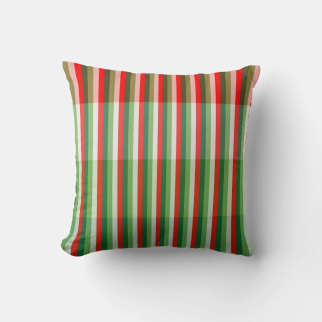 Coussin Vert, blanc étoile et motif de superposition de ra (Recto)