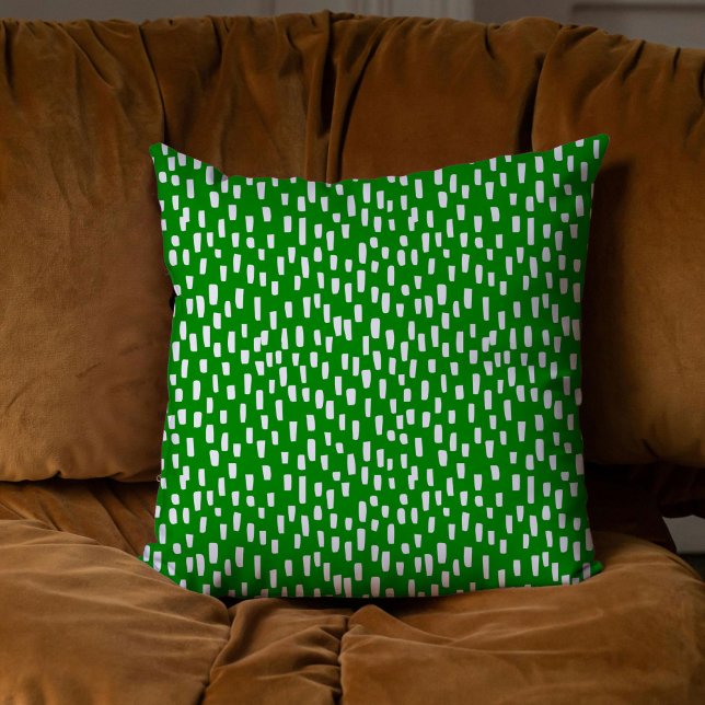 Coussin Vert brillant (Green Dashingly Bright Throw Pillow)