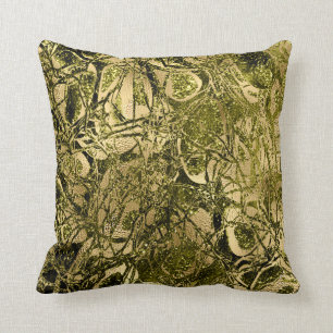 Coussin Vert Chartreuse d'or de nature de parties