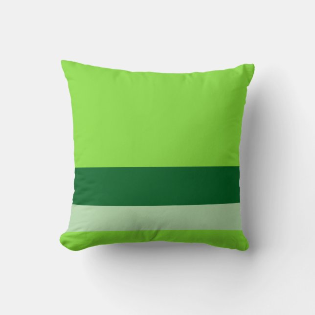 Coussin Vert chaux avec lignes de diviseur + n'importe que (Recto)