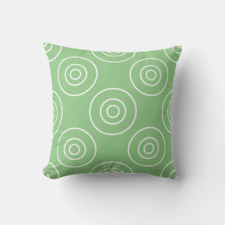 Coussin vert clair avec motif géométrique