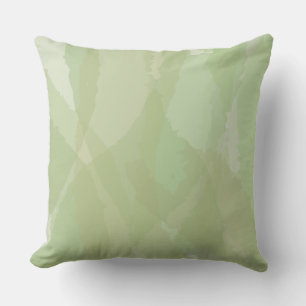 Coussin Vert, cool, aquarelle tendance motif abstrait