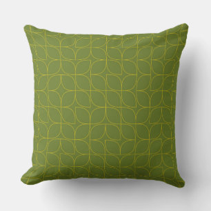 Coussin Vert, cool, tendance, abstraction foliaire ludique