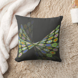 Coussin vert Cushio d'art de graphiques de