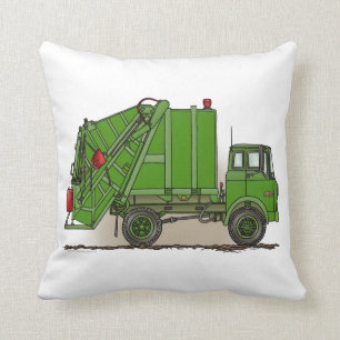 Coussin Vert de camion à ordures