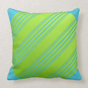 Coussin Vert de chaux et turquoise