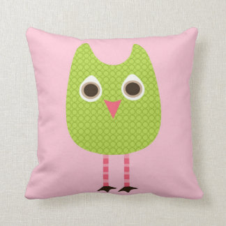Coussin vert de hibou de bébé