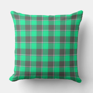 Coussin Vert de printemps et carreaux Finlandia noir