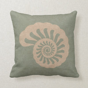 Coussin Vert de Shell Seafoam de Nautilus