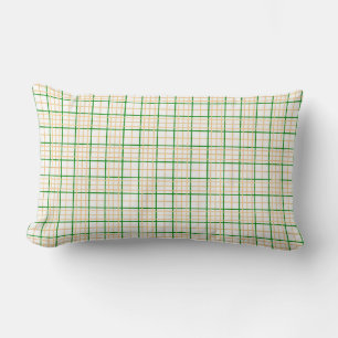 Coussin vert et Gold Plaid