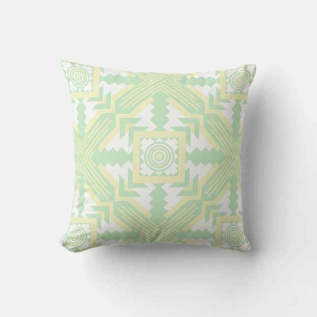 Coussin Vert et jaune du sud-ouest de gros caractères (Recto)
