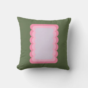 Coussin Vert Et Rose De Forme Vastes Rétro