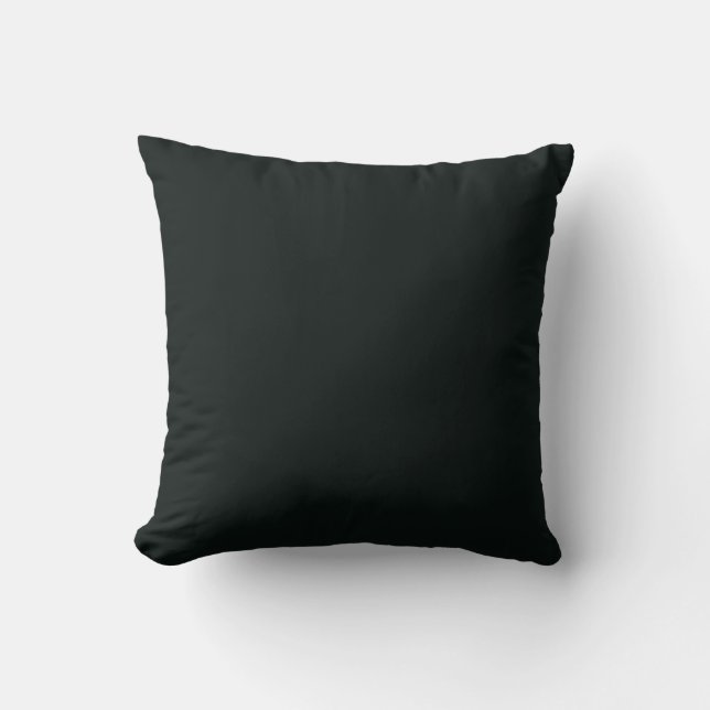 Coussin Vert foncé uni couleur pleine (Recto)