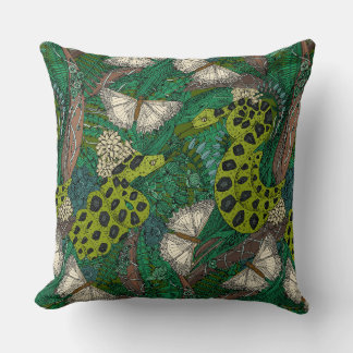 Coussin vert forestier enchevêtré